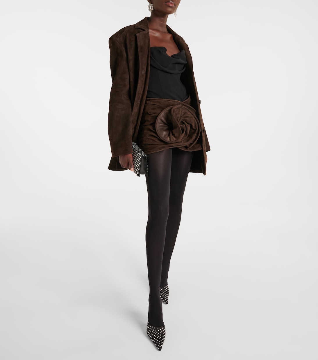 Verzierter Minirock aus Veloursleder | Magda Butrym