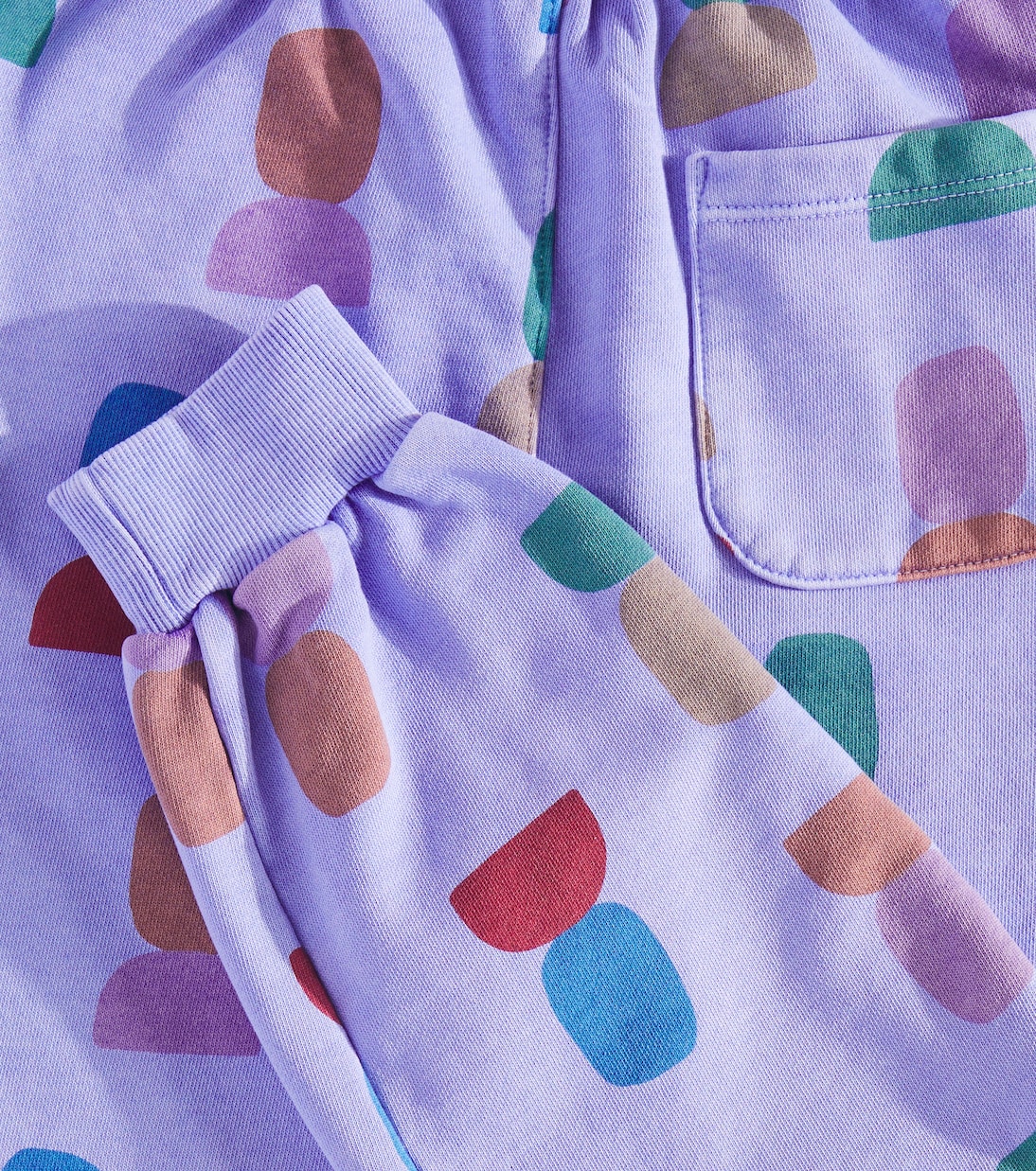 Printed cotton jersey sweatpants | Jellymallow