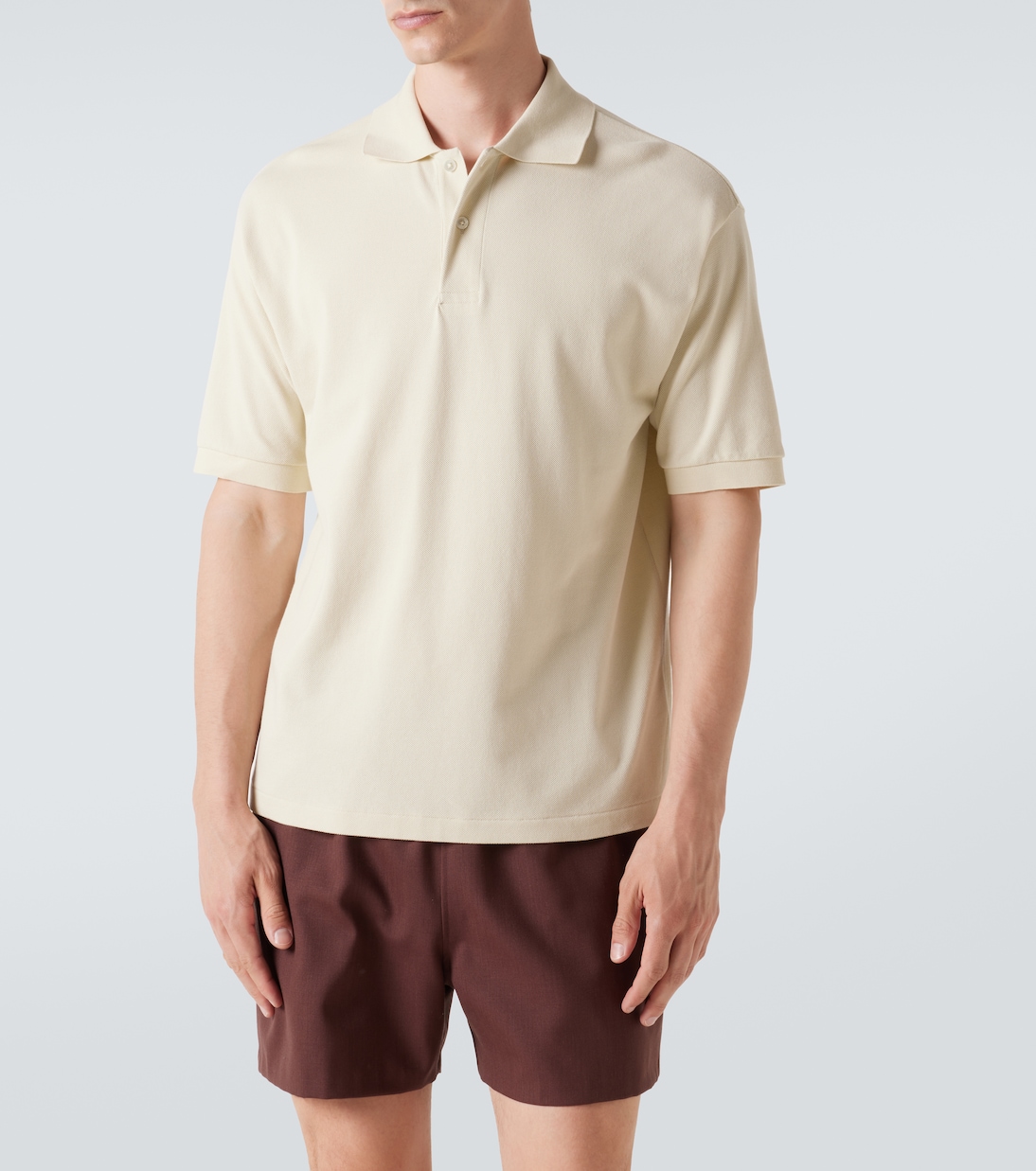Cotton piqué polo shirt  | Auralee