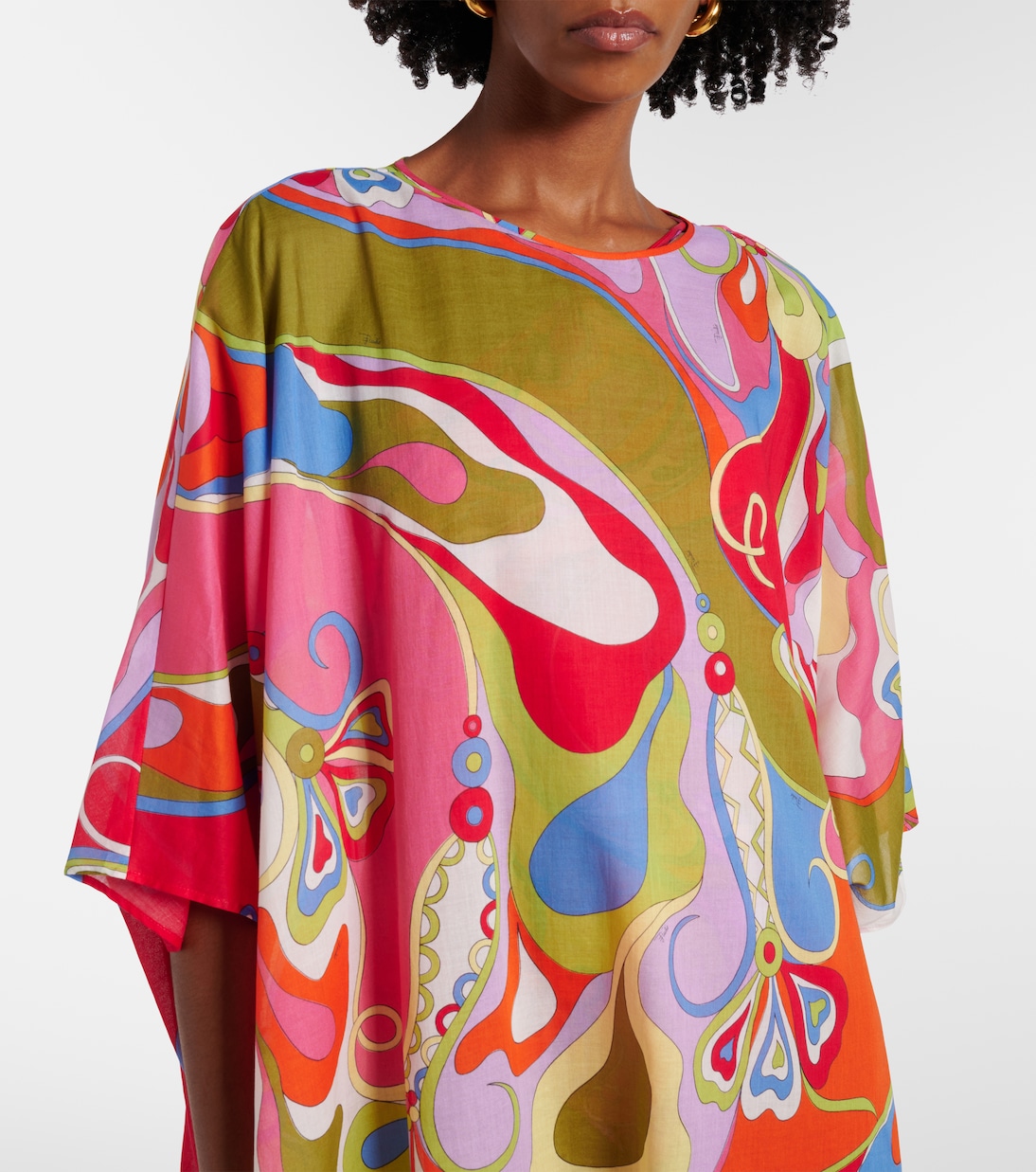 Kaftan Orchidee aus Baumwollmusselin | Pucci