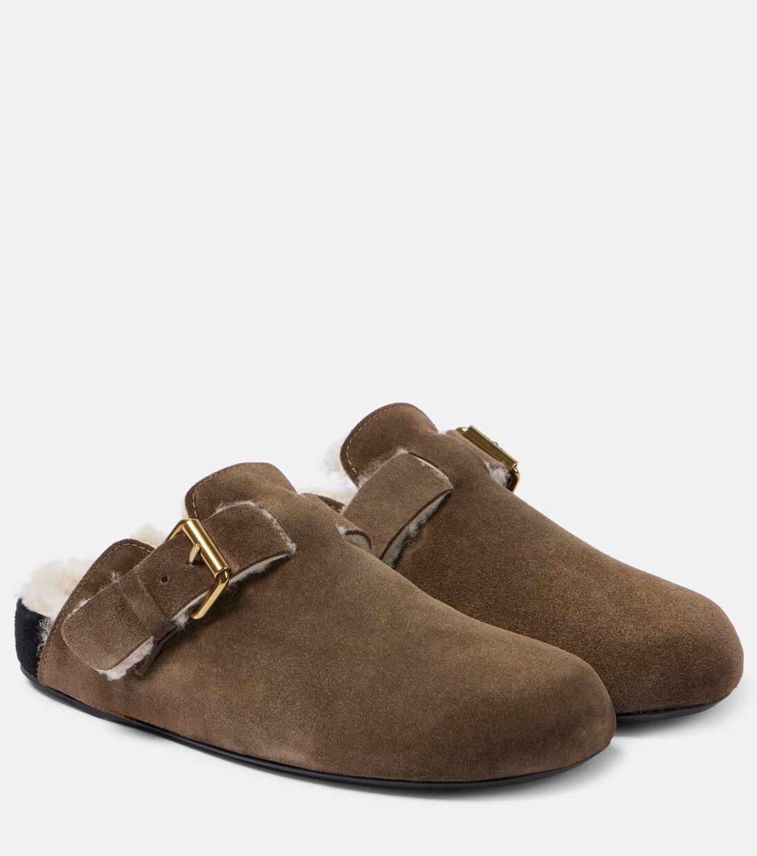 Mirvin shearling-lined suede clogs | Isabel Marant