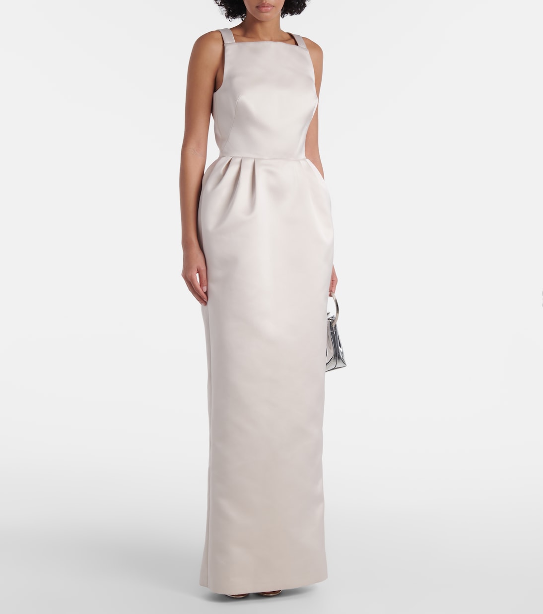 Abito lungo Trecchi in raso | Safiyaa