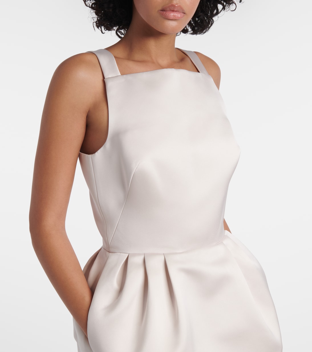 Abito lungo Trecchi in raso | Safiyaa