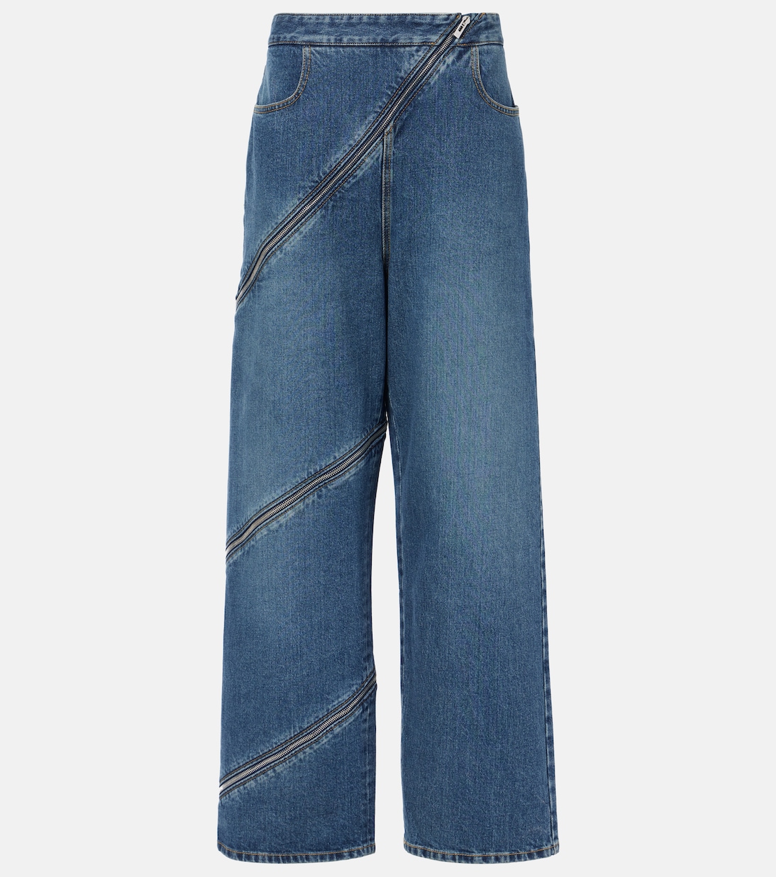 Jeans a gamba larga con zip | Alaïa
