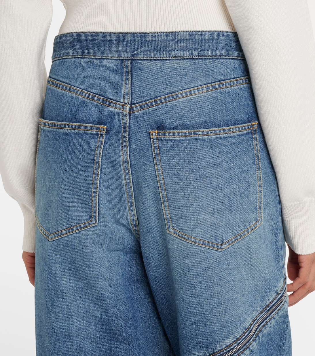 Jeans a gamba larga con zip | Alaïa