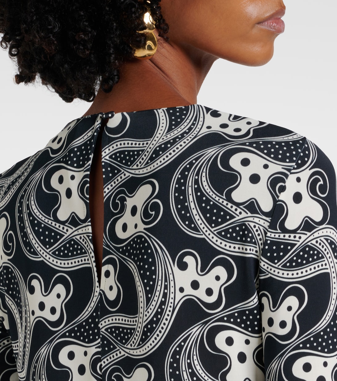 Swing printed jersey midi dress | La DoubleJ