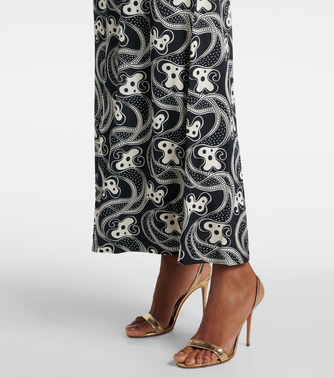 Swing printed jersey midi dress | La DoubleJ