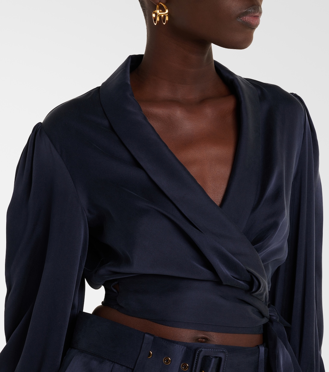 Top envolvente de seda | Zimmermann