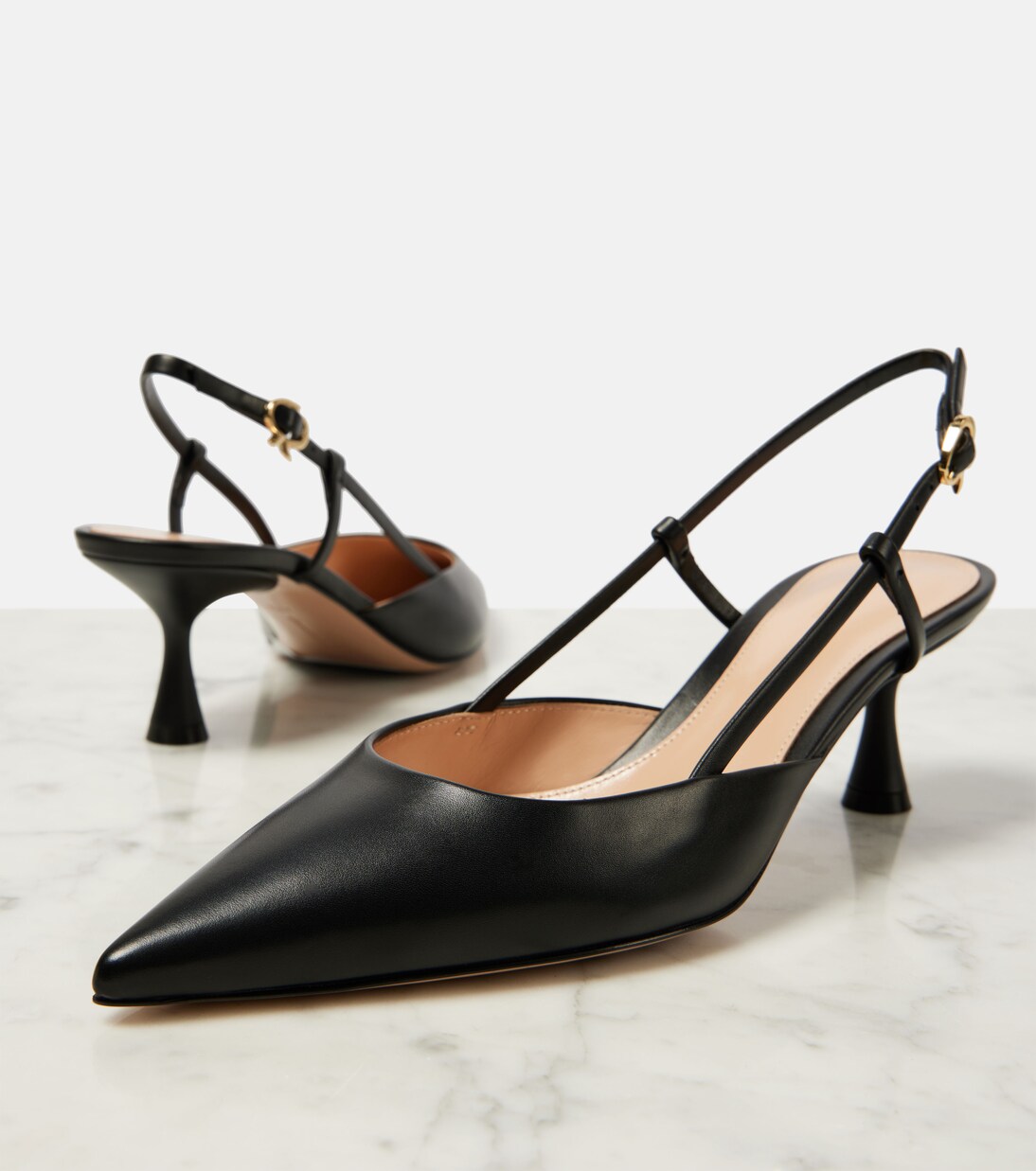 Ascent 55 leather slingback pumps | Gianvito Rossi