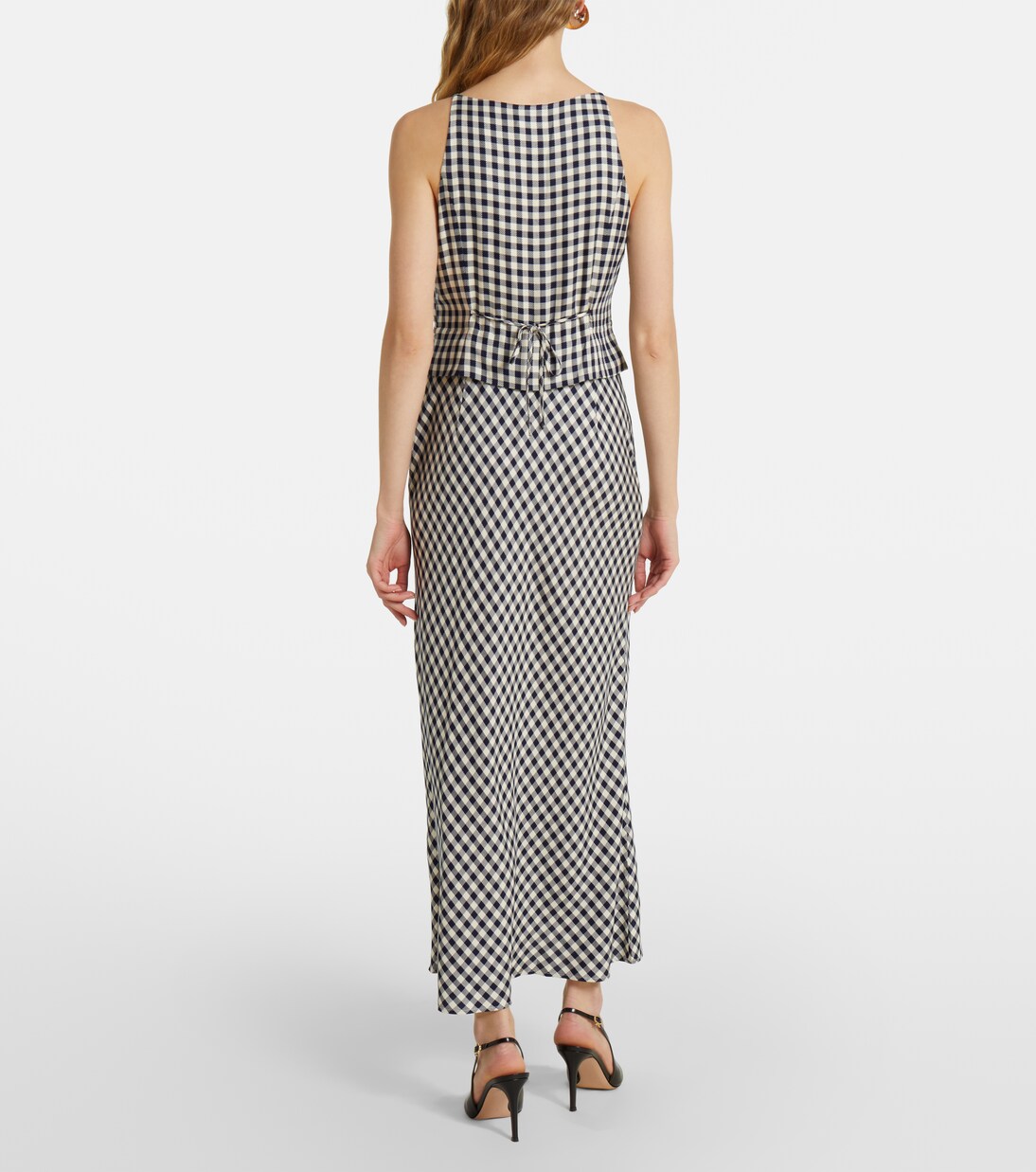 Robe longue Kimmy à carreaux | Rixo