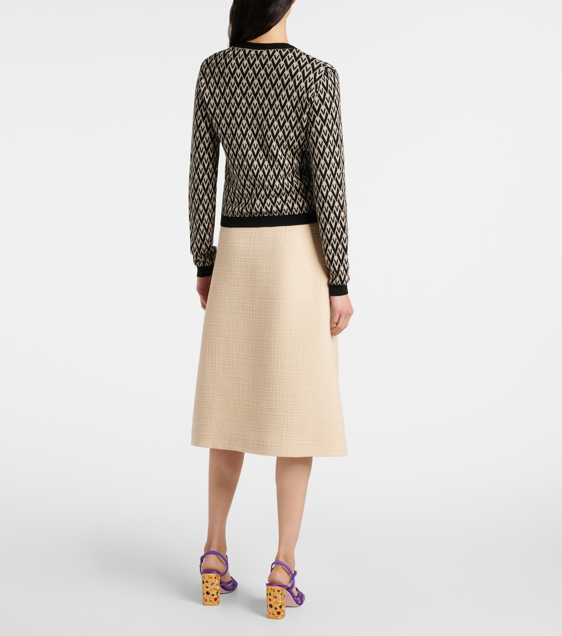 Toute La V virgin wool cardigan | Valentino