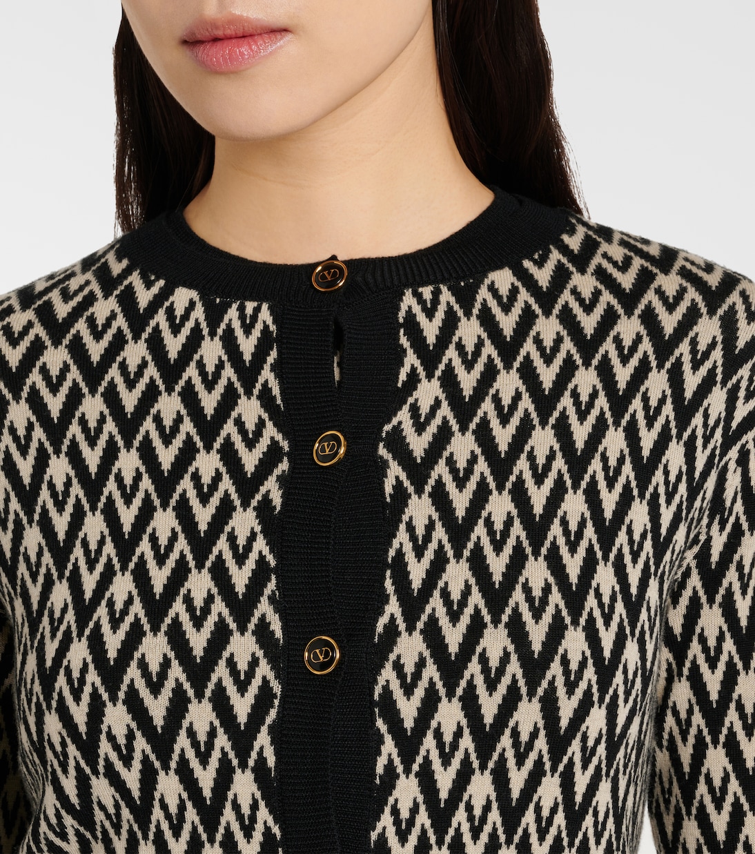 Toute La V virgin wool cardigan | Valentino