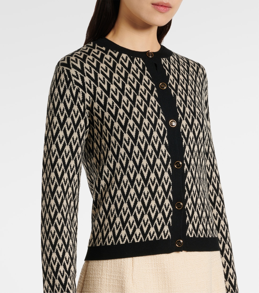 Toute La V virgin wool cardigan | Valentino