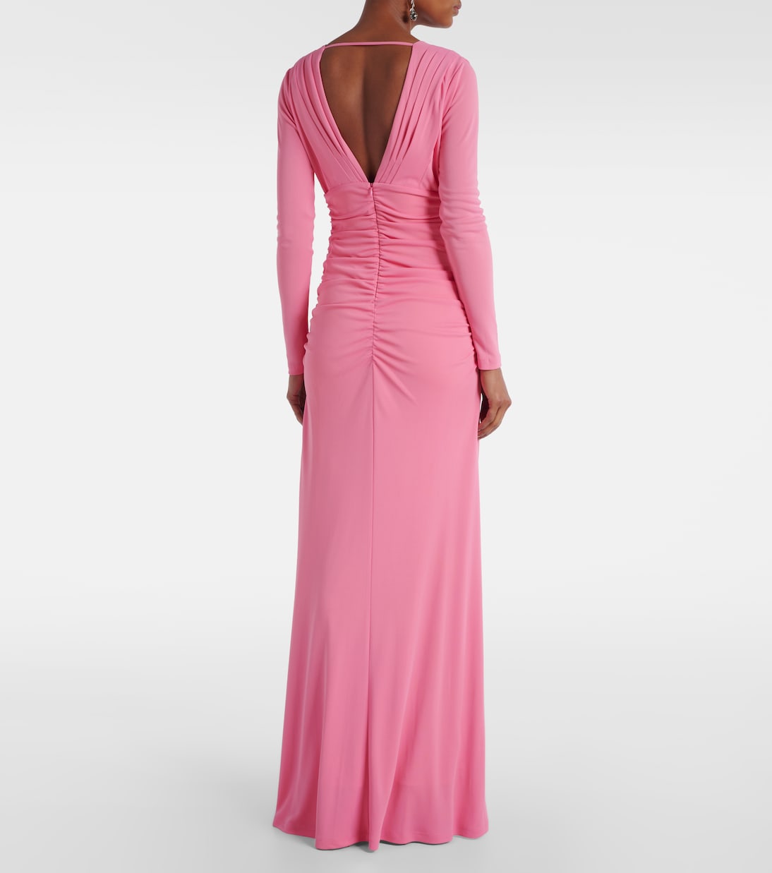 Vestido de fiesta en jersey fruncido | Carolina Herrera