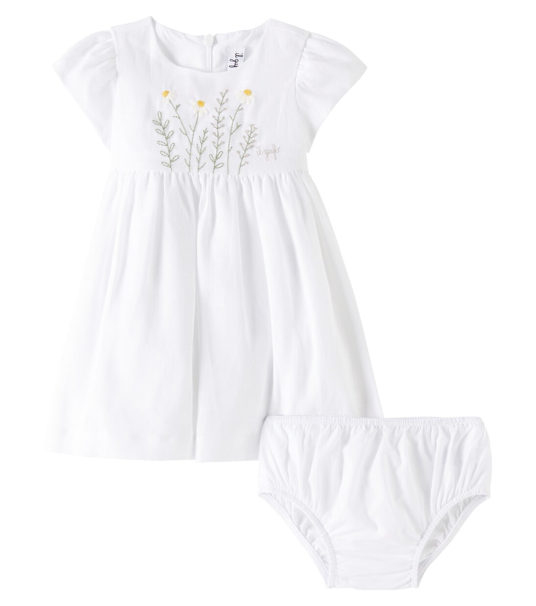 Baby linen dress | Il Gufo