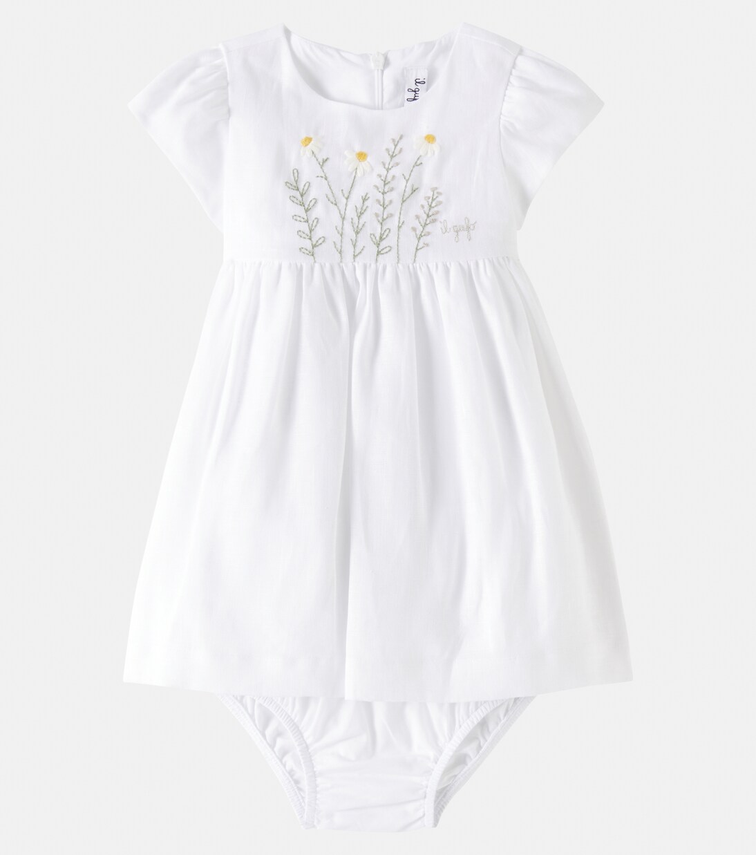 Baby linen dress | Il Gufo