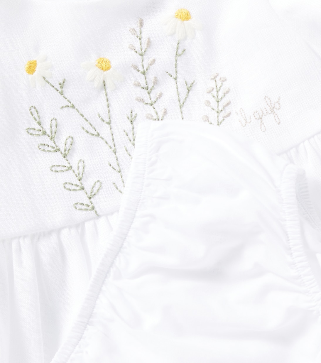 Baby linen dress | Il Gufo