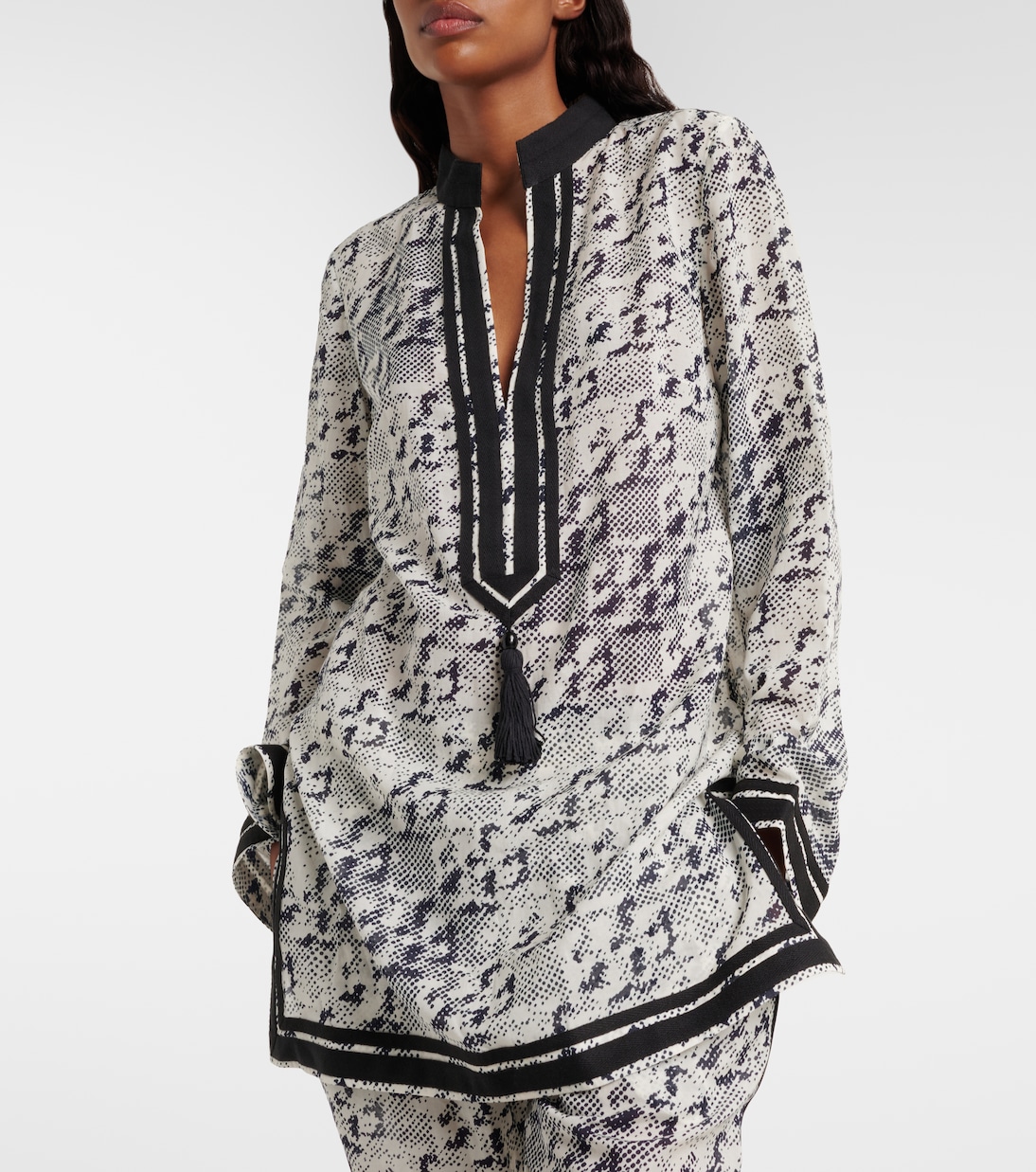 프린트 실크 코튼 튜닉 | Tory Burch