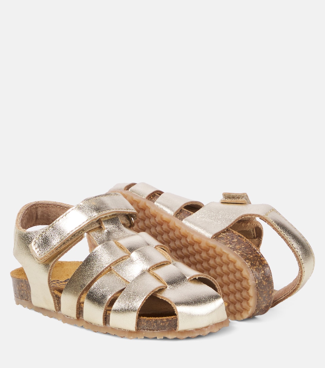 Metallic leather sandals | PèPè