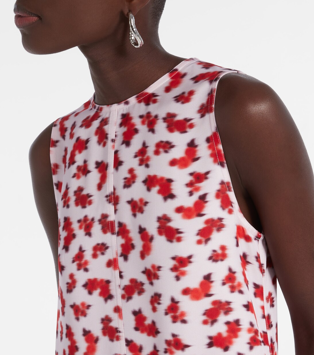 Robe midi à fleurs | Jil Sander