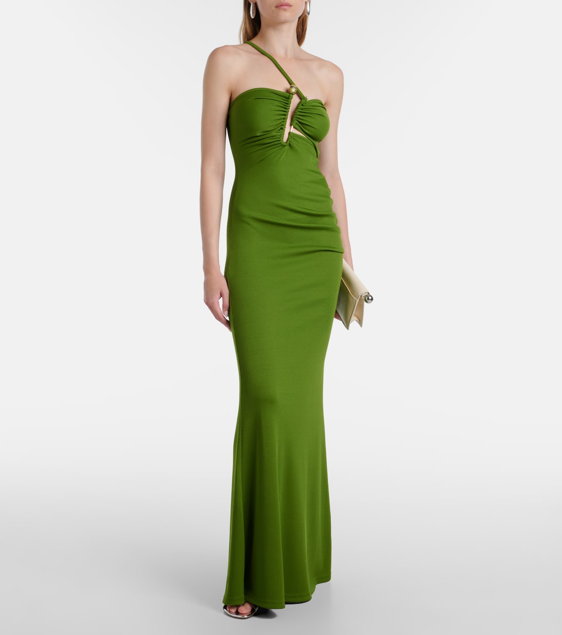 Verziertes Maxikleid Crystal Pin Cutaway | Christopher Esber