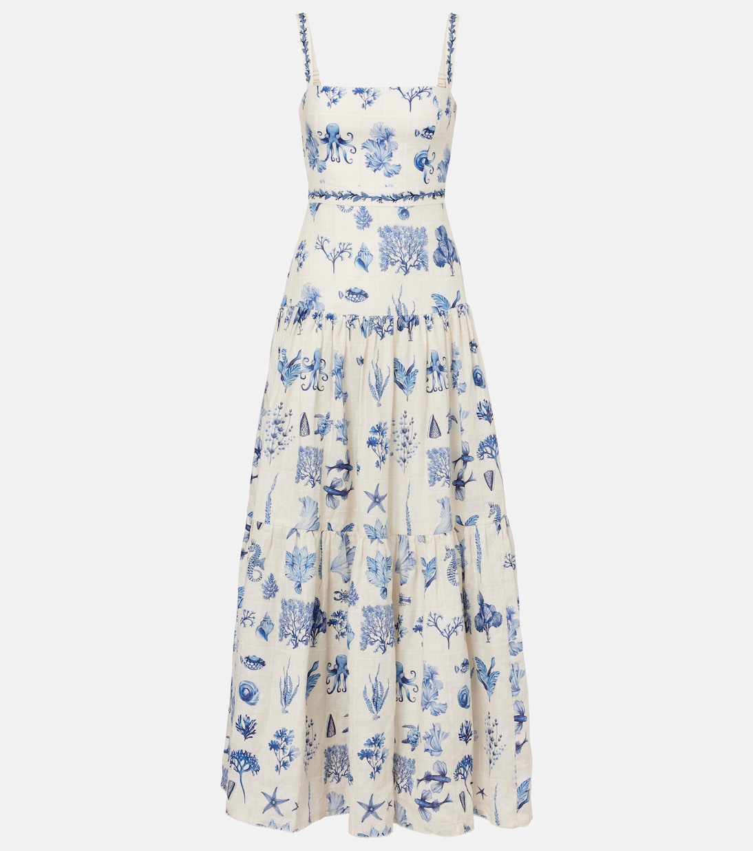 Lima printed linen maxi dress | Agua by Agua Bendita