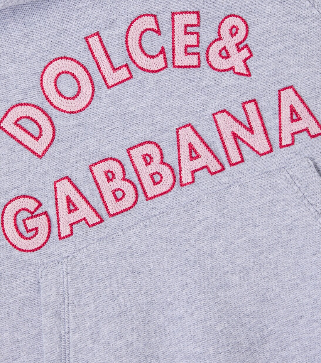 Embroidered logo cotton hoodie | Dolce&Gabbana Kids
