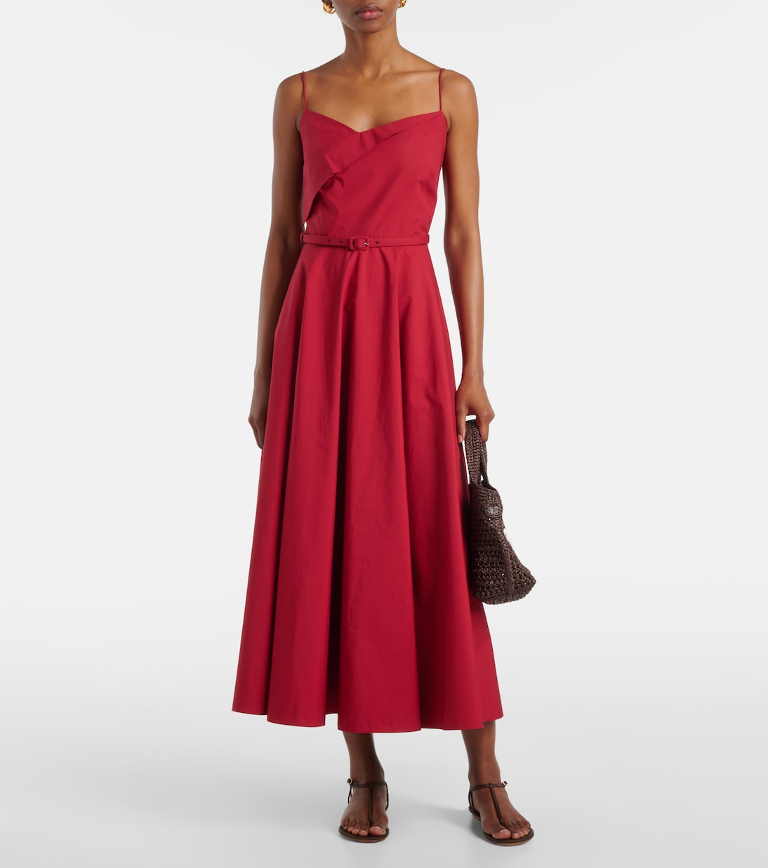 Midikleid aus Baumwollpopeline | Roland Mouret