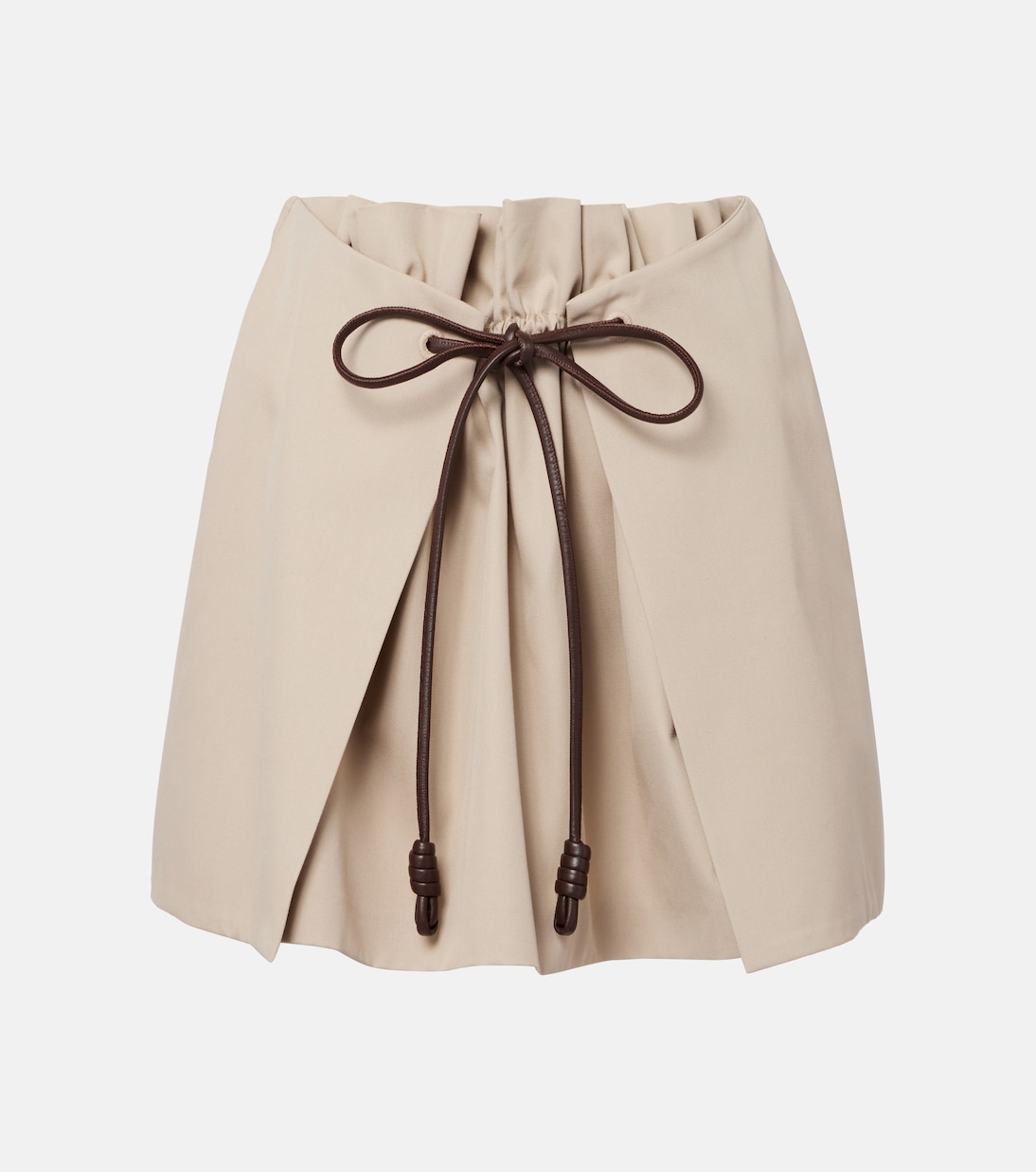 Cotton and silk gabardine miniskirt | Loewe