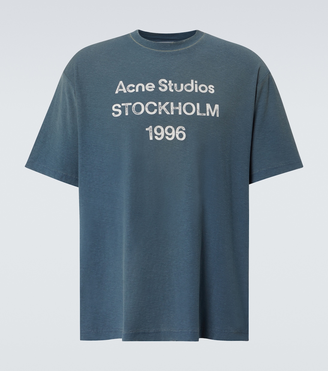 T-shirt in cotone e canapa con logo | Acne Studios