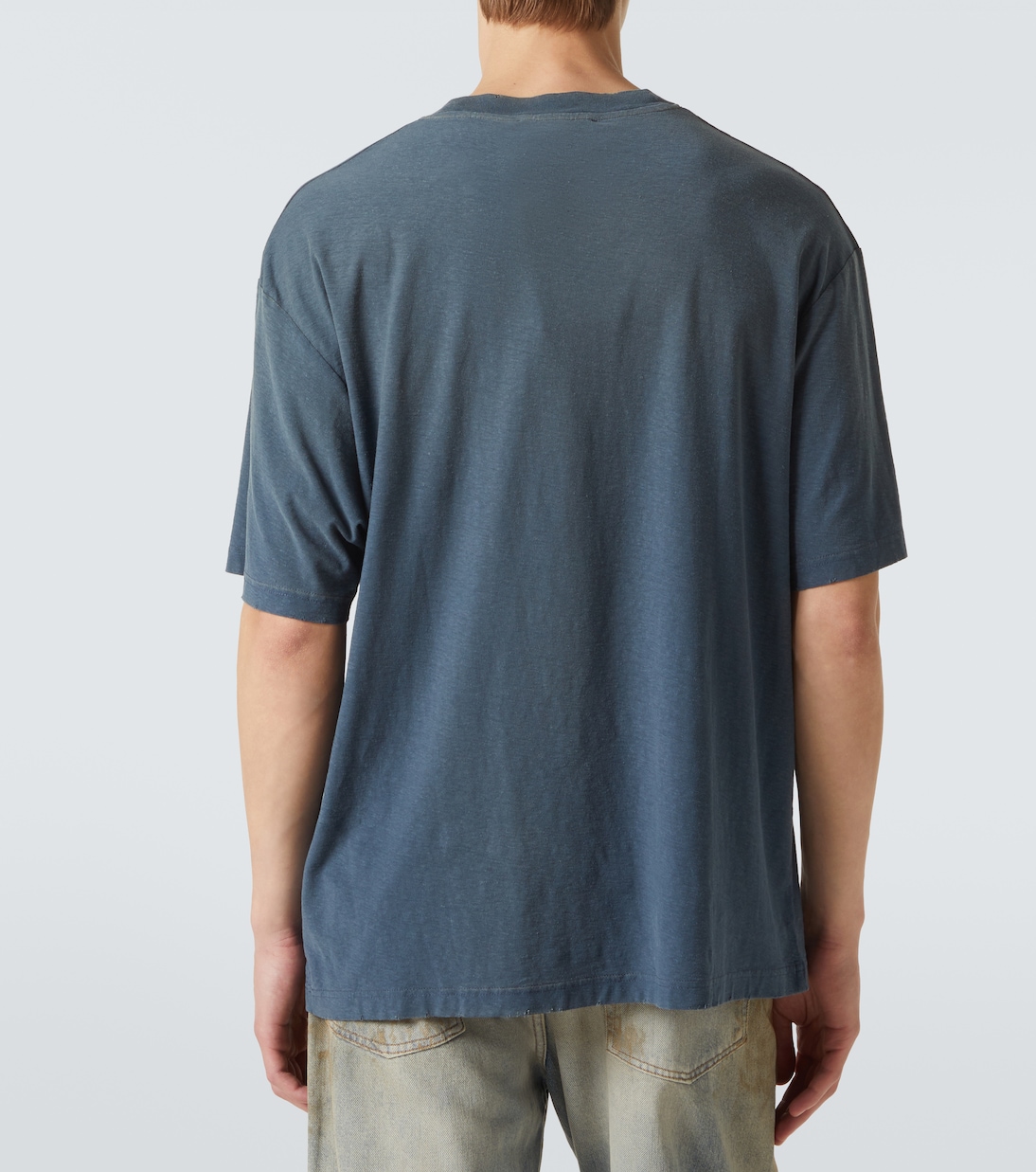 T-shirt in cotone e canapa con logo | Acne Studios