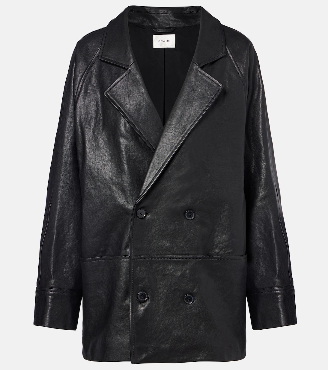 Oversized leather jacket | Frame