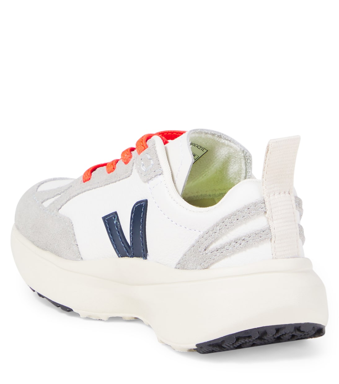 Canary suede-trimmed leather sneakers | Veja Kids