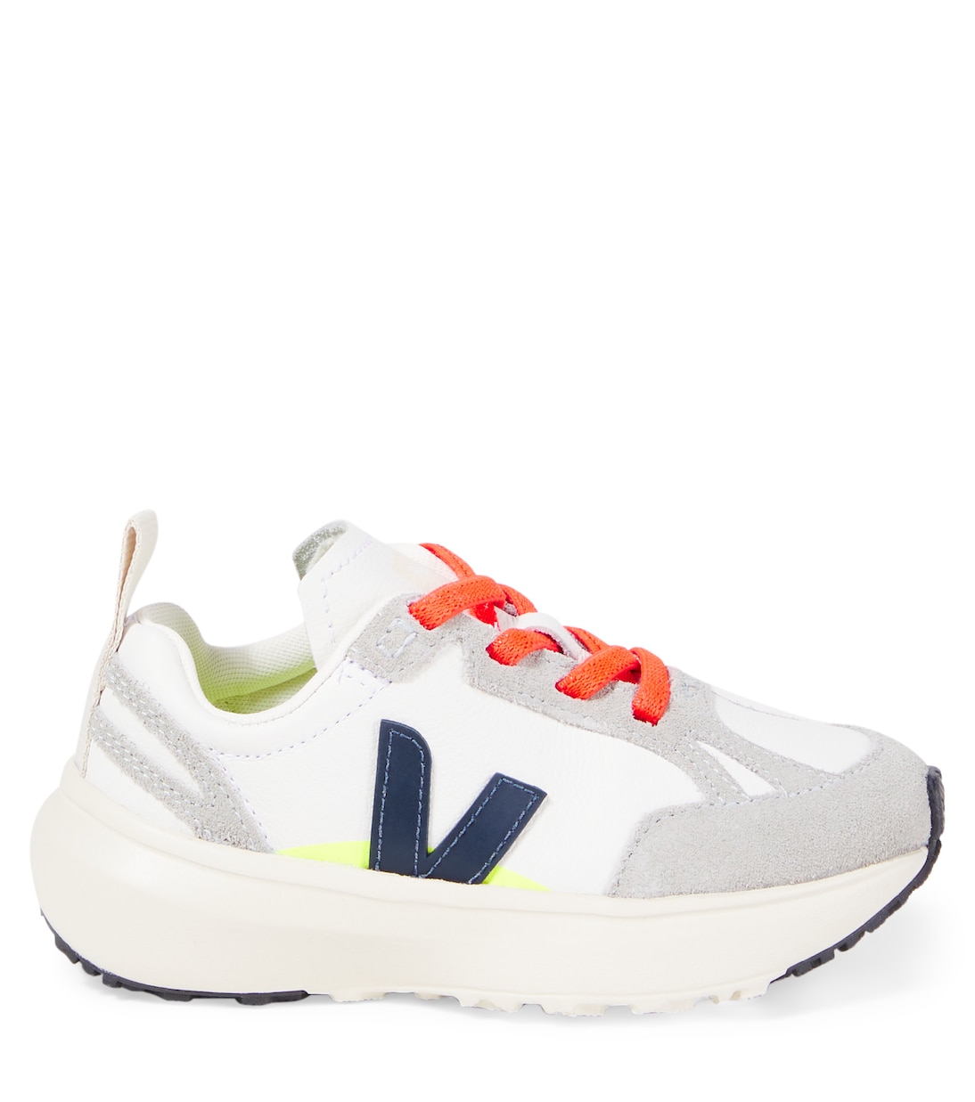 Canary suede-trimmed leather sneakers | Veja Kids