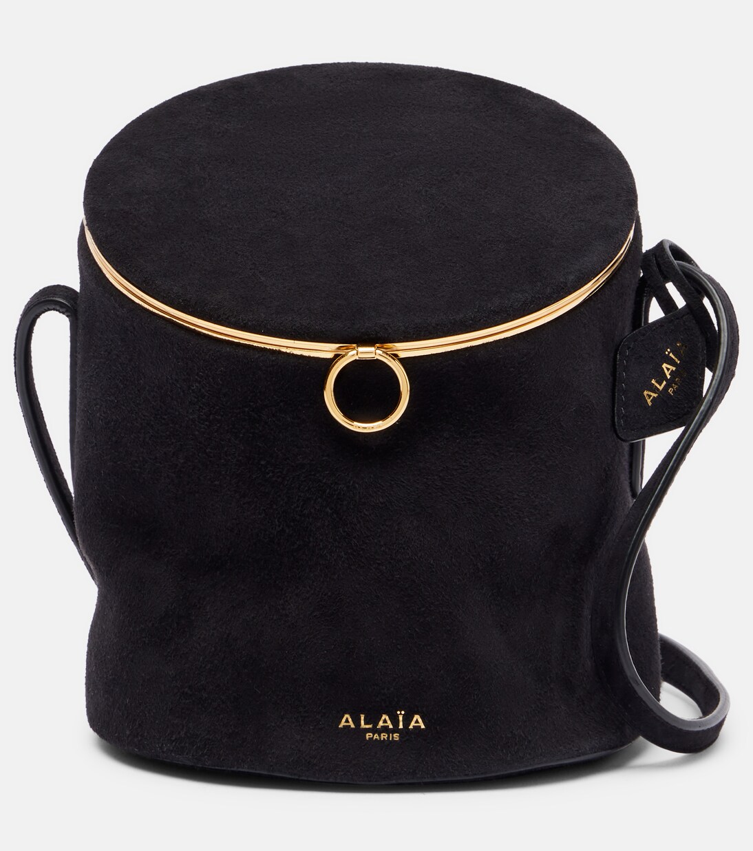 La Canette Small suede bucket bag | Alaïa