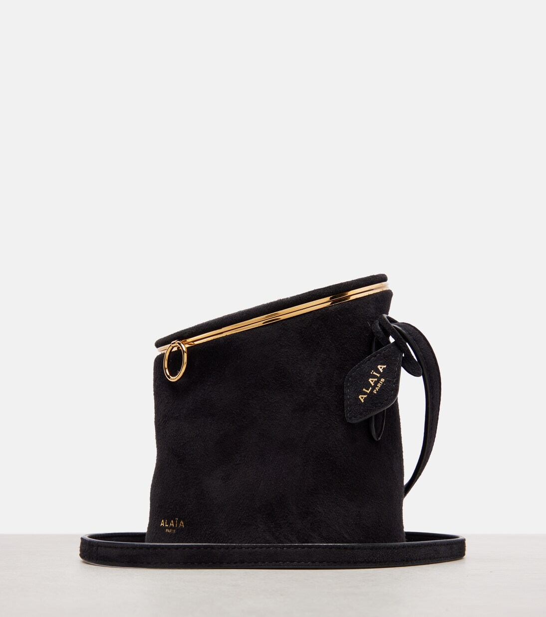 La Canette Small suede bucket bag | Alaïa