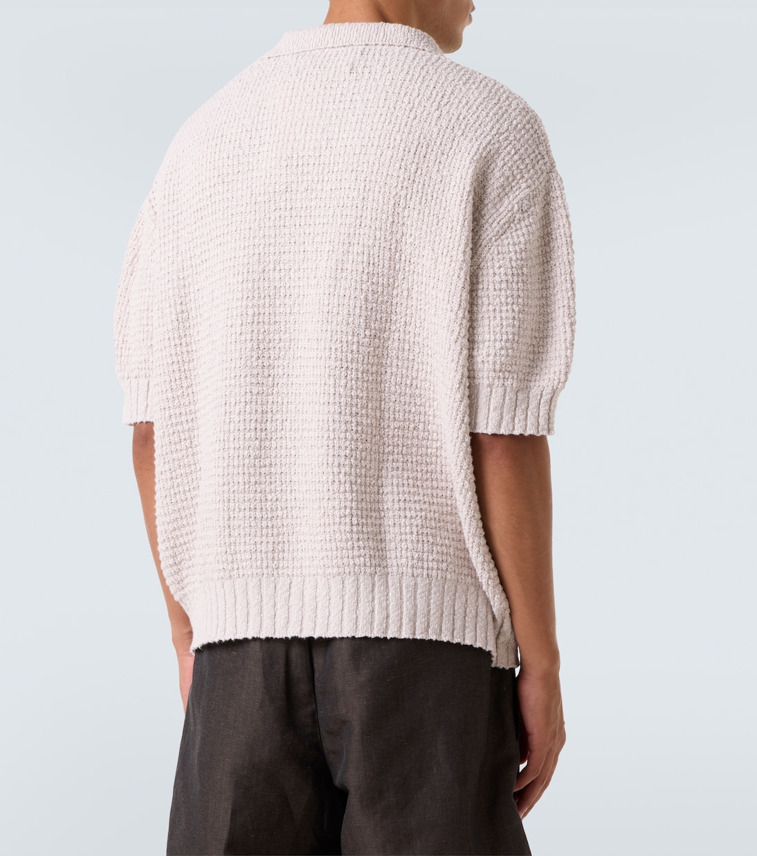 Knitted cotton polo shirt | Commas