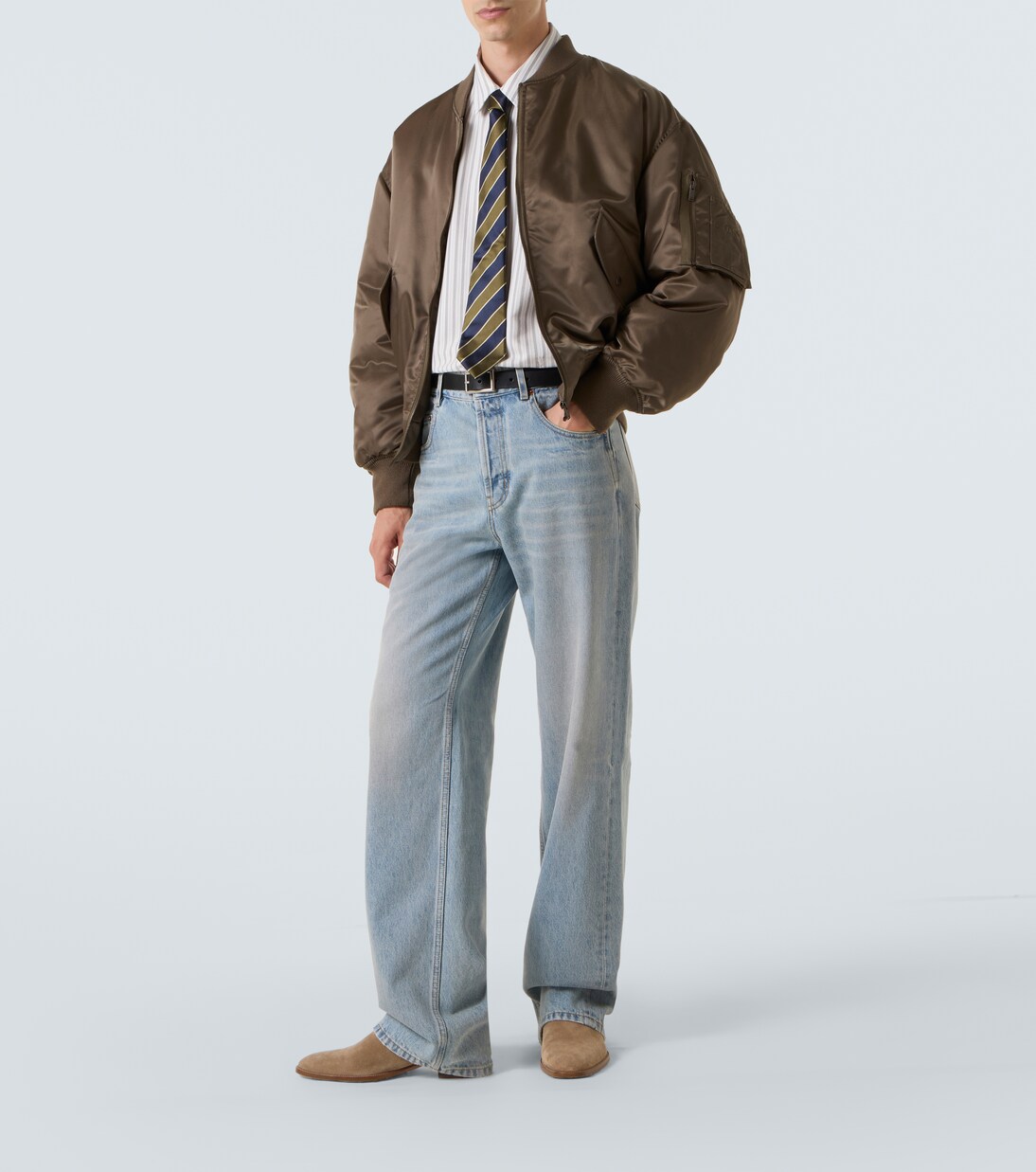 Padded twill bomber jacket | Saint Laurent