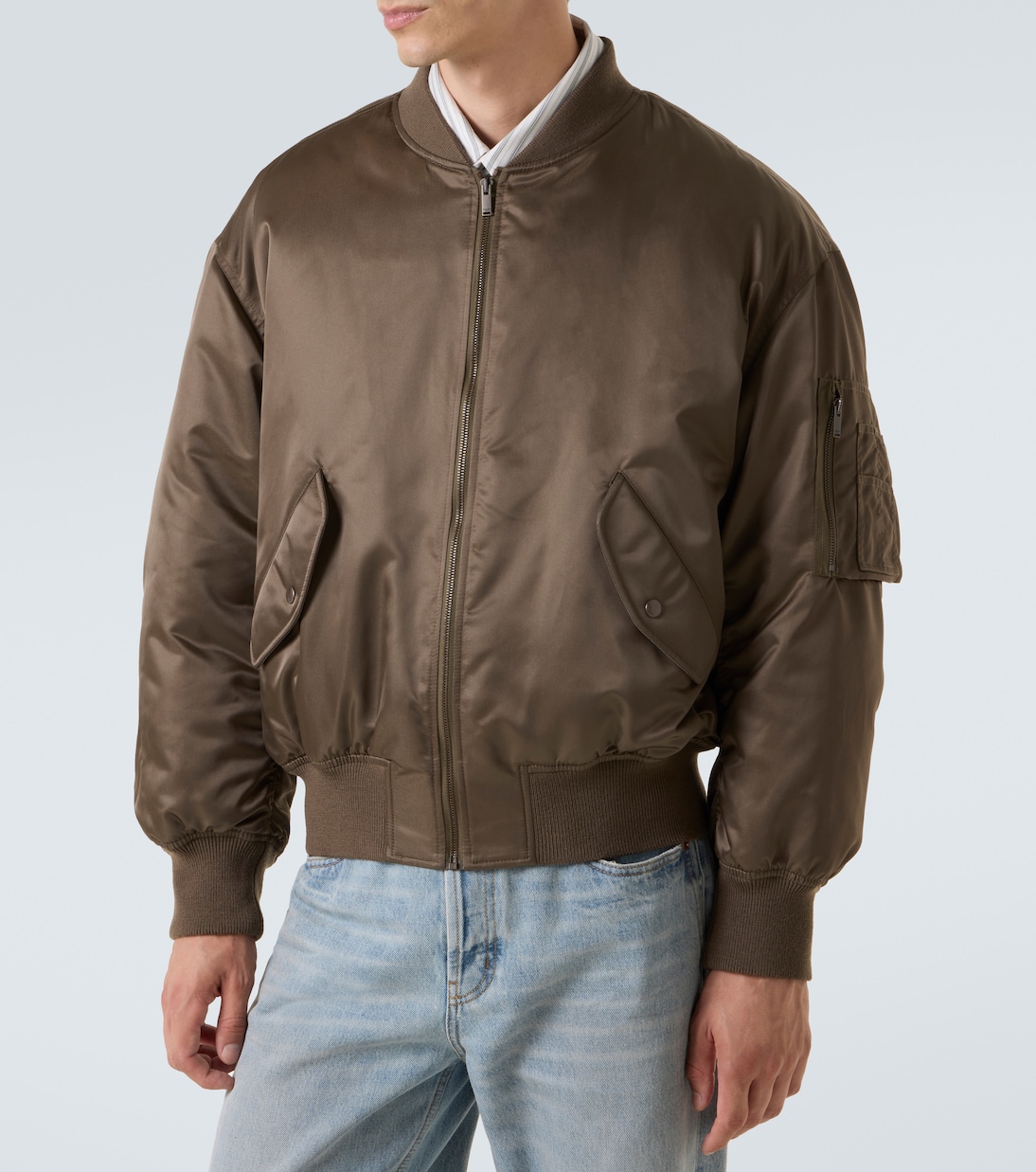 Padded twill bomber jacket | Saint Laurent