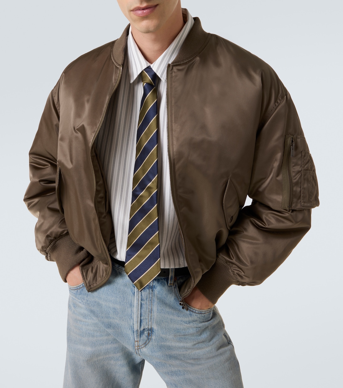 Padded twill bomber jacket | Saint Laurent