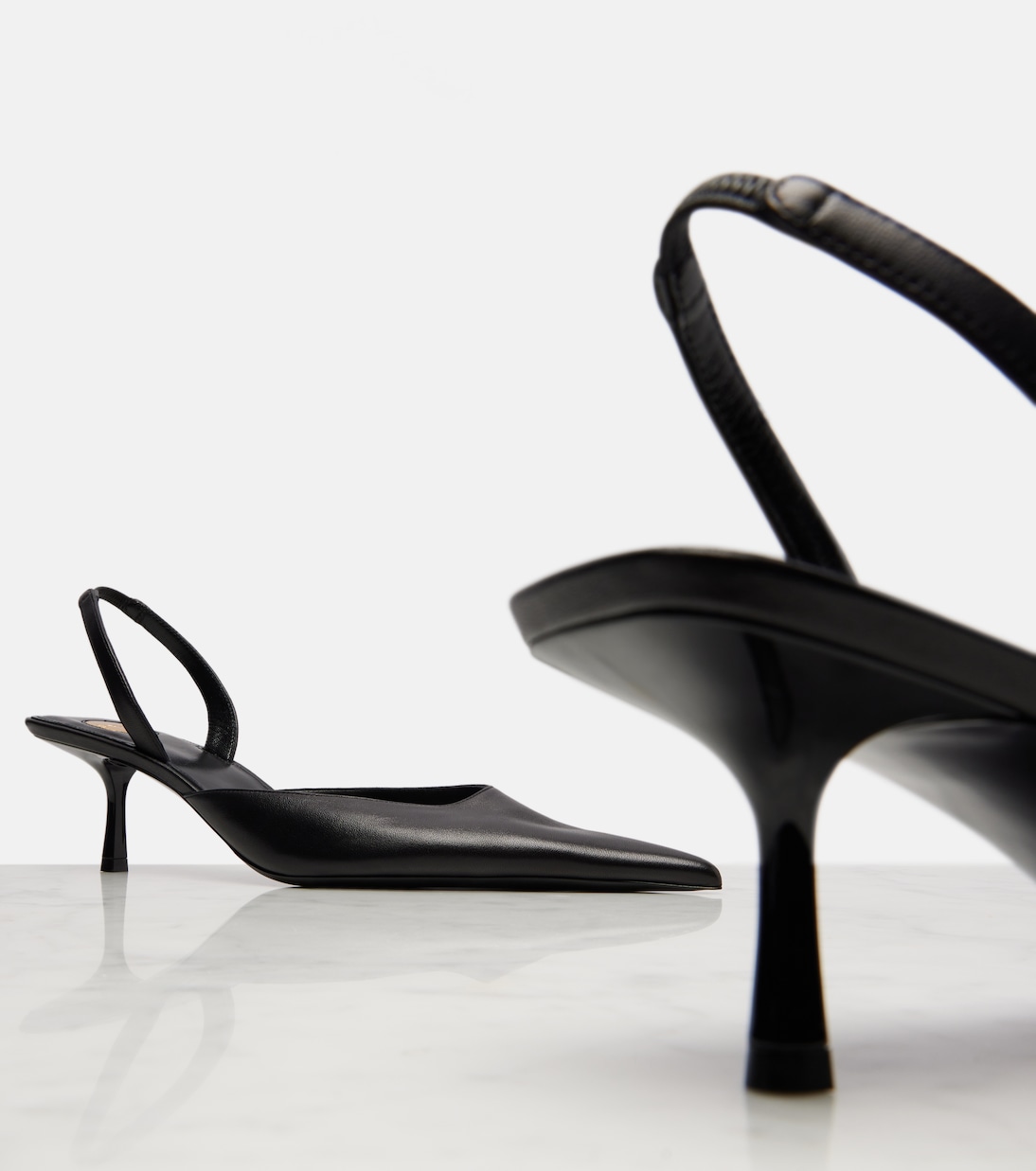 Misty 55 leather slingback pumps | Saint Laurent