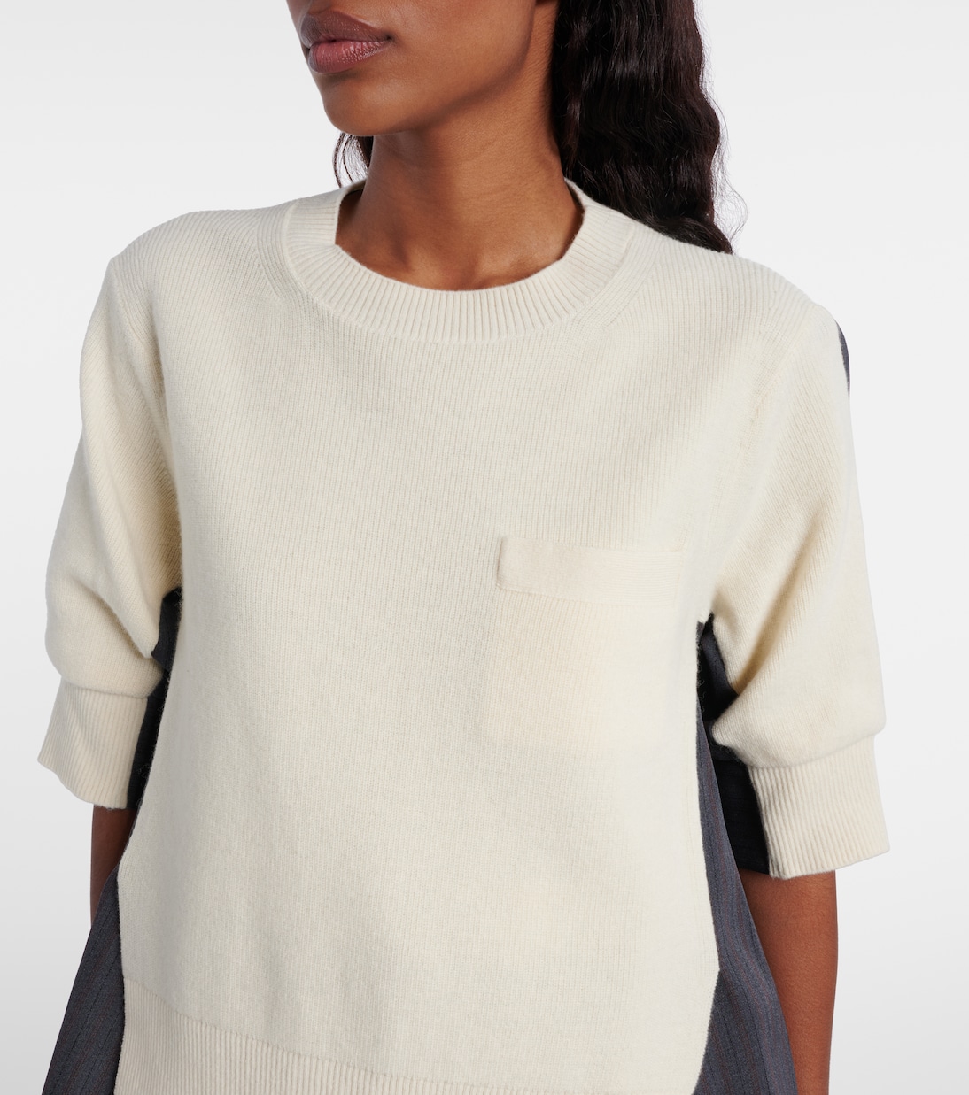 Pull rayé en laine | Sacai