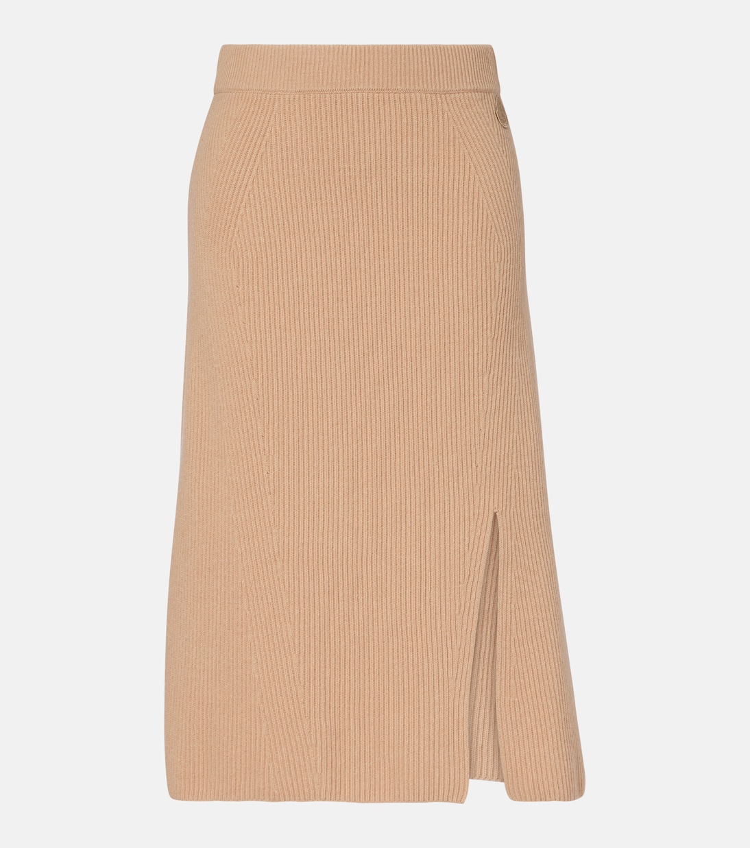 Ribbed-knit wool and cashmere midi skirt | Moncler