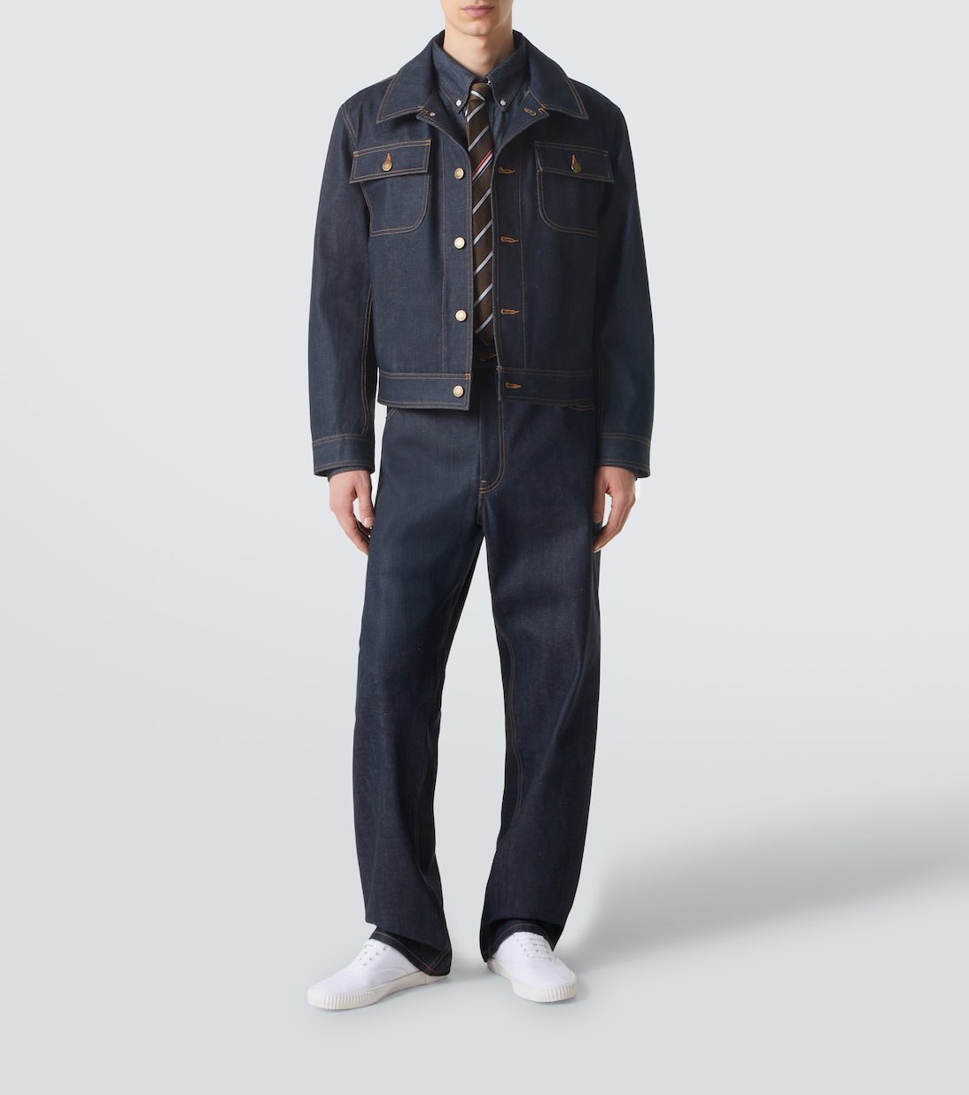 Cropped Straight Jeans | Thom Browne