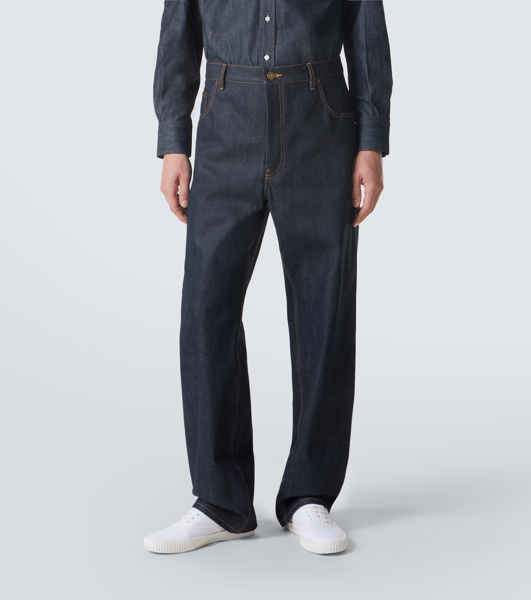 Cropped Straight Jeans | Thom Browne