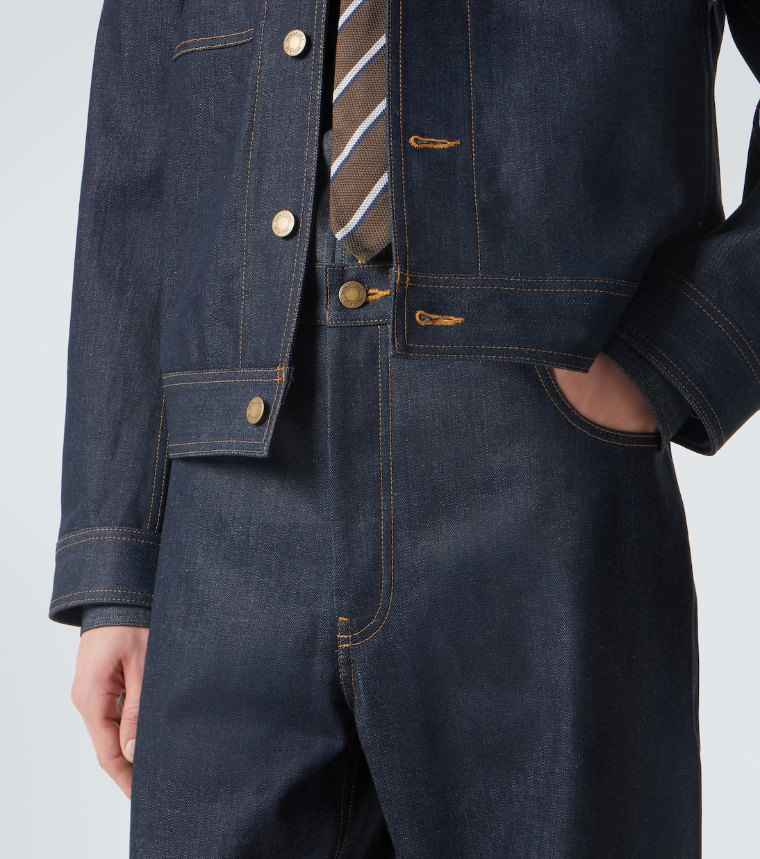 Cropped Straight Jeans | Thom Browne