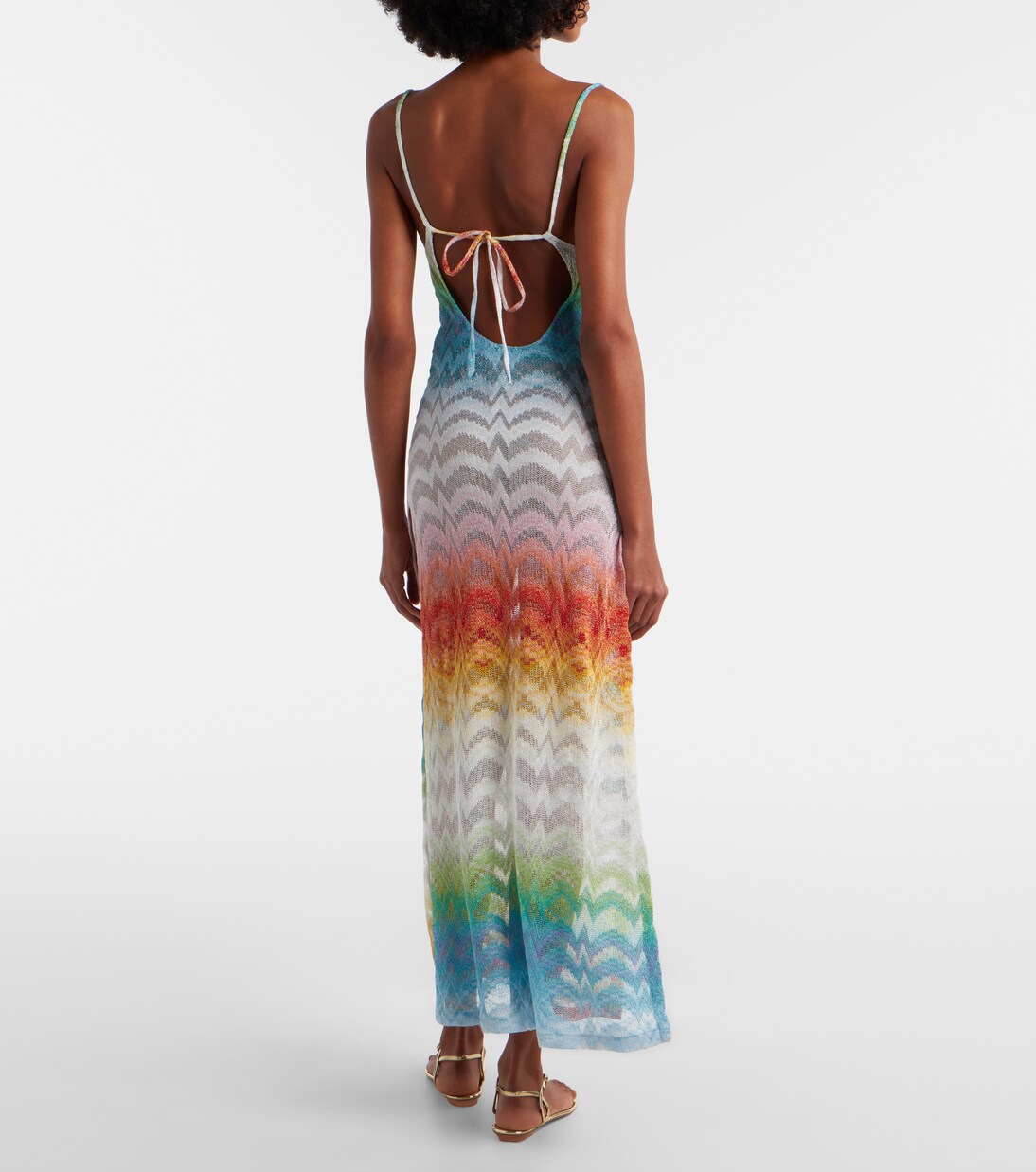 Open-knit lamé maxi dress | Missoni