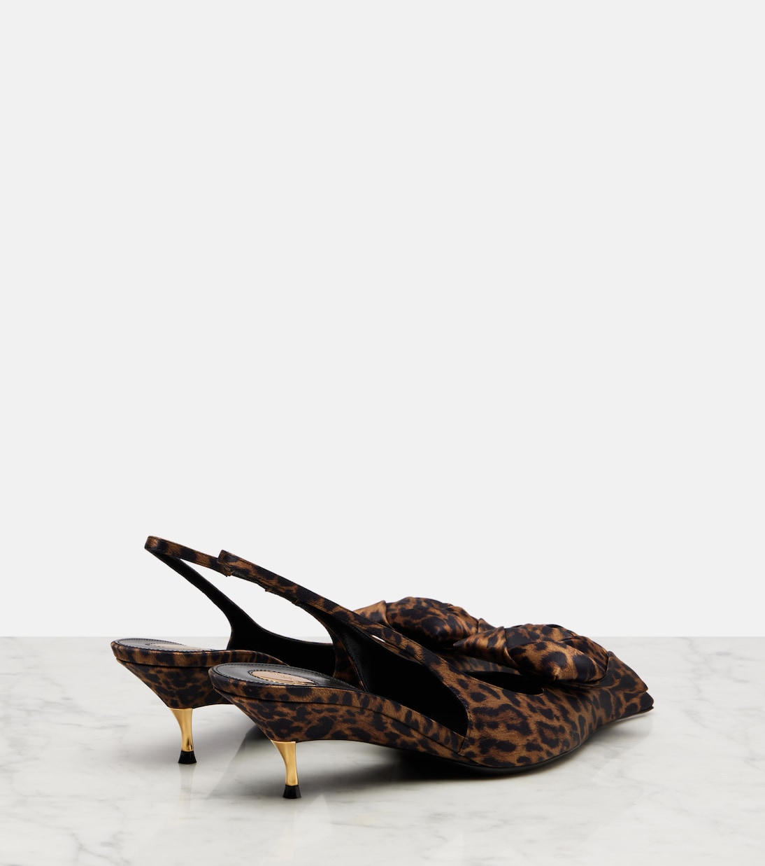Dakota 50 leopard-print slingback pumps | Saint Laurent
