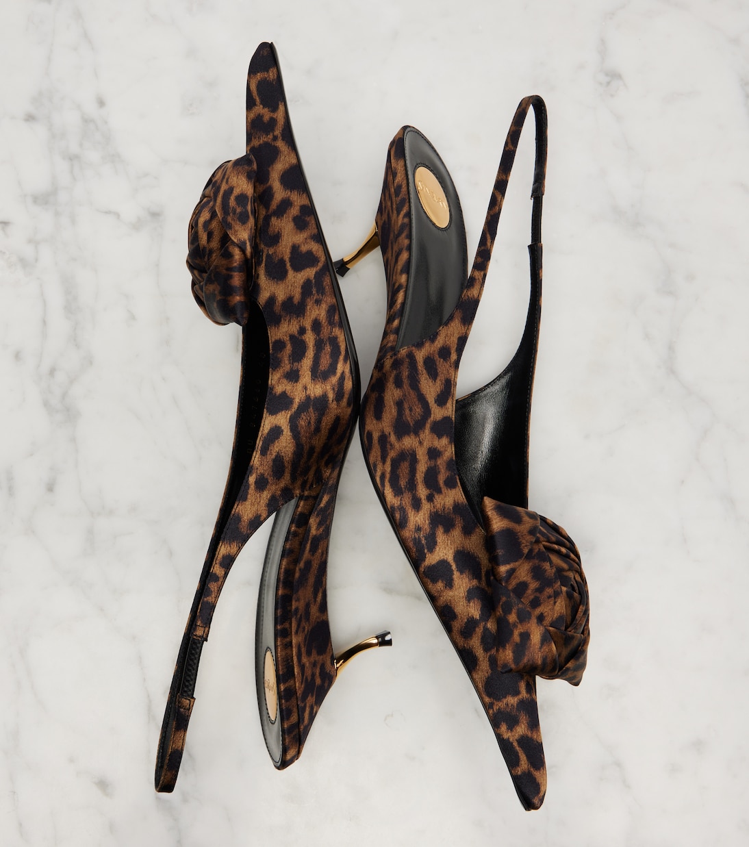 Dakota 50 leopard-print slingback pumps | Saint Laurent