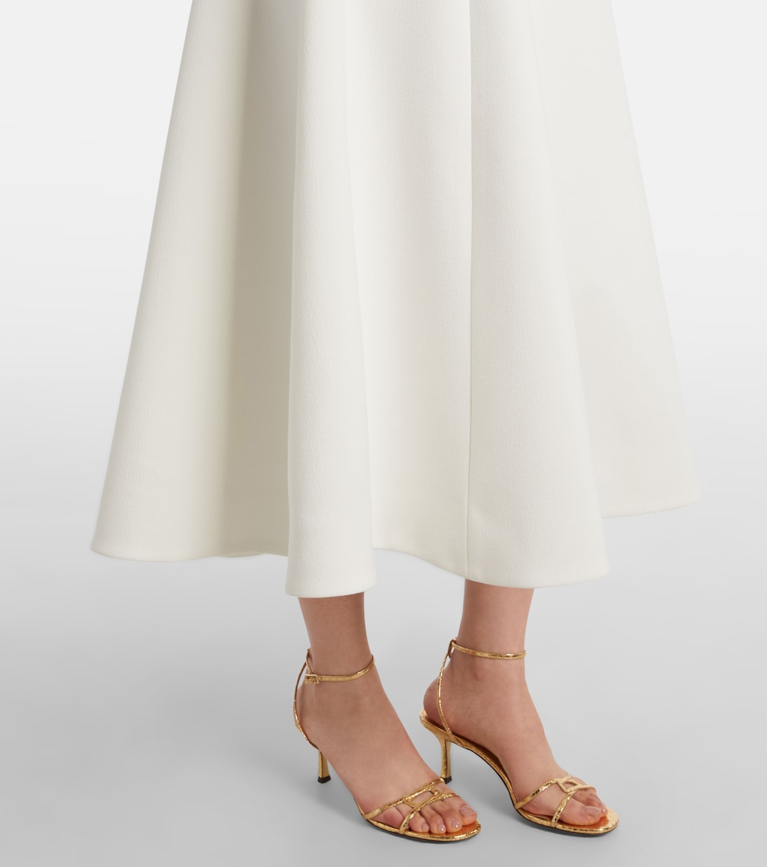 Parrish belted lace-trimmed midi dress | Rebecca Vallance